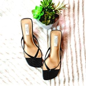 Square toe kitten heels